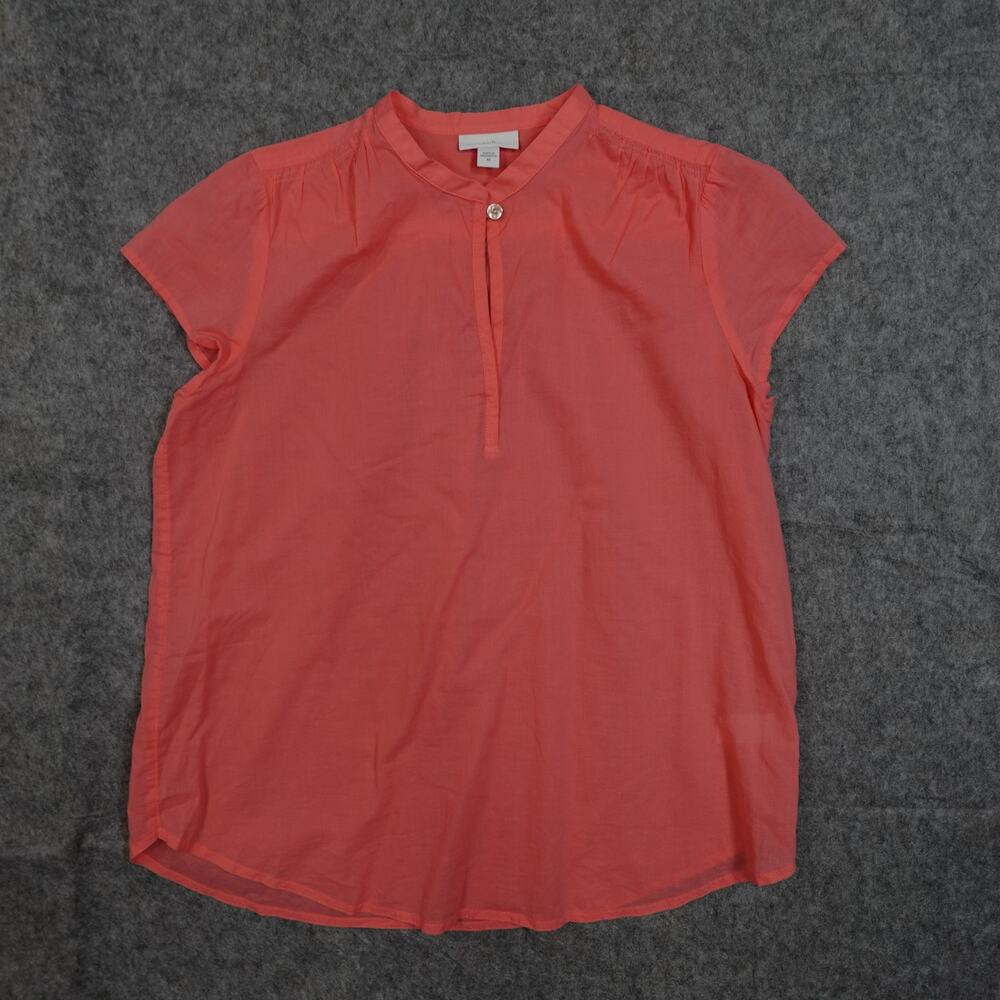 J. Jill Top Womens Extra Small Short Sleeve Lightweight Thin Semi Sheer Pink